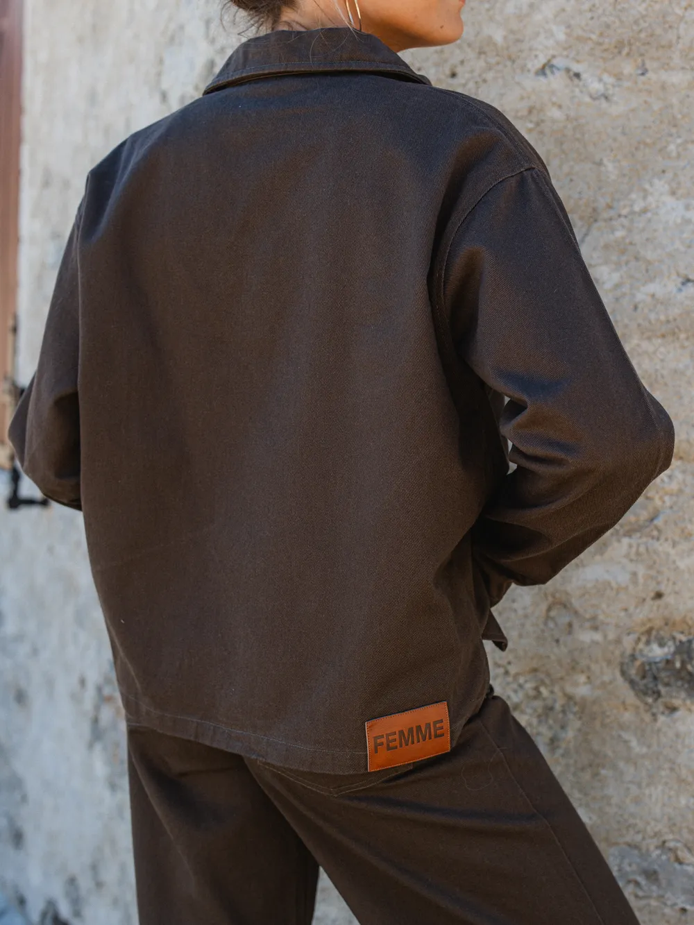 Brown Denim Blouse - Image 7