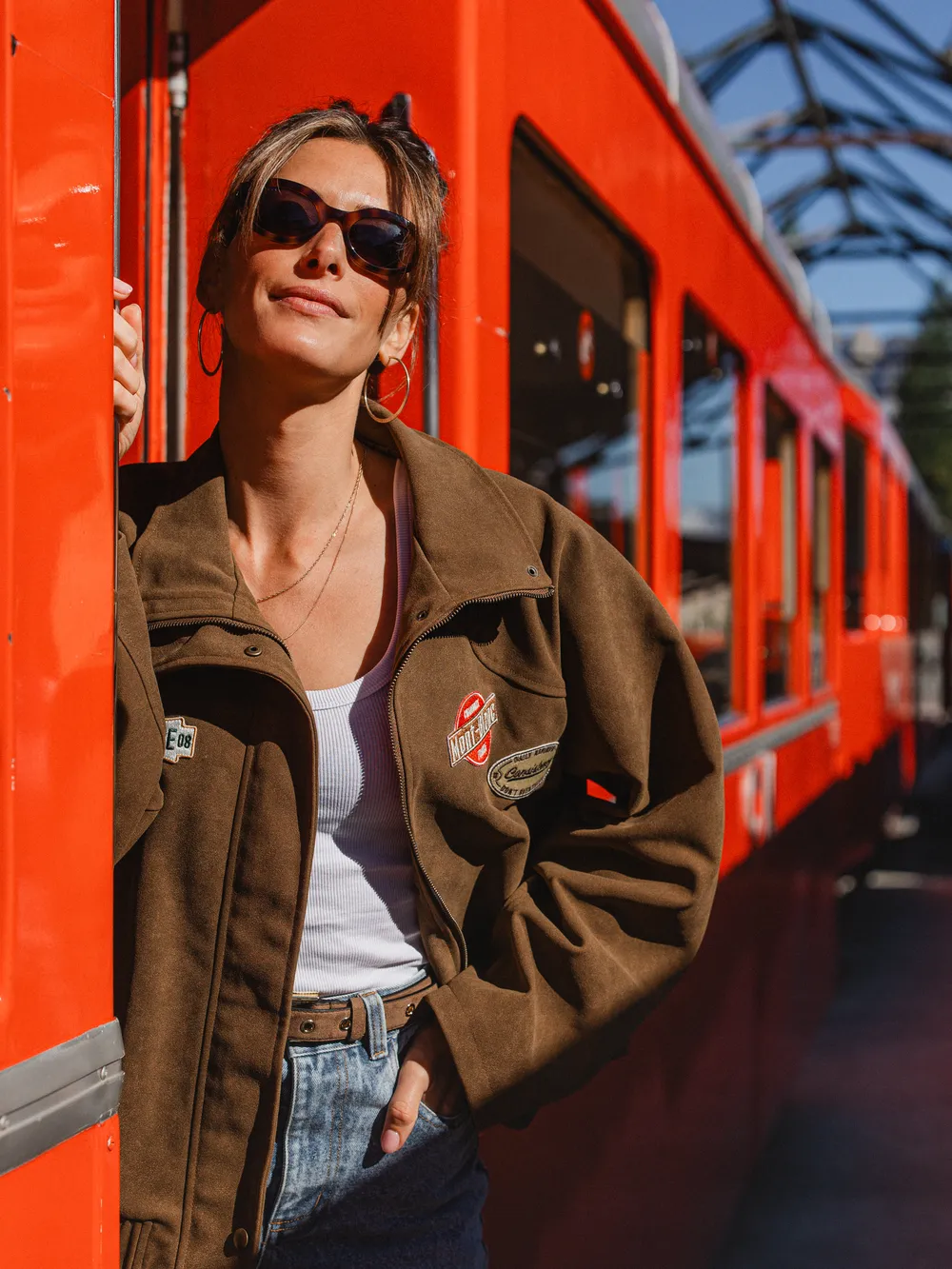 Brown Suede Oversized Jacket - Image 7