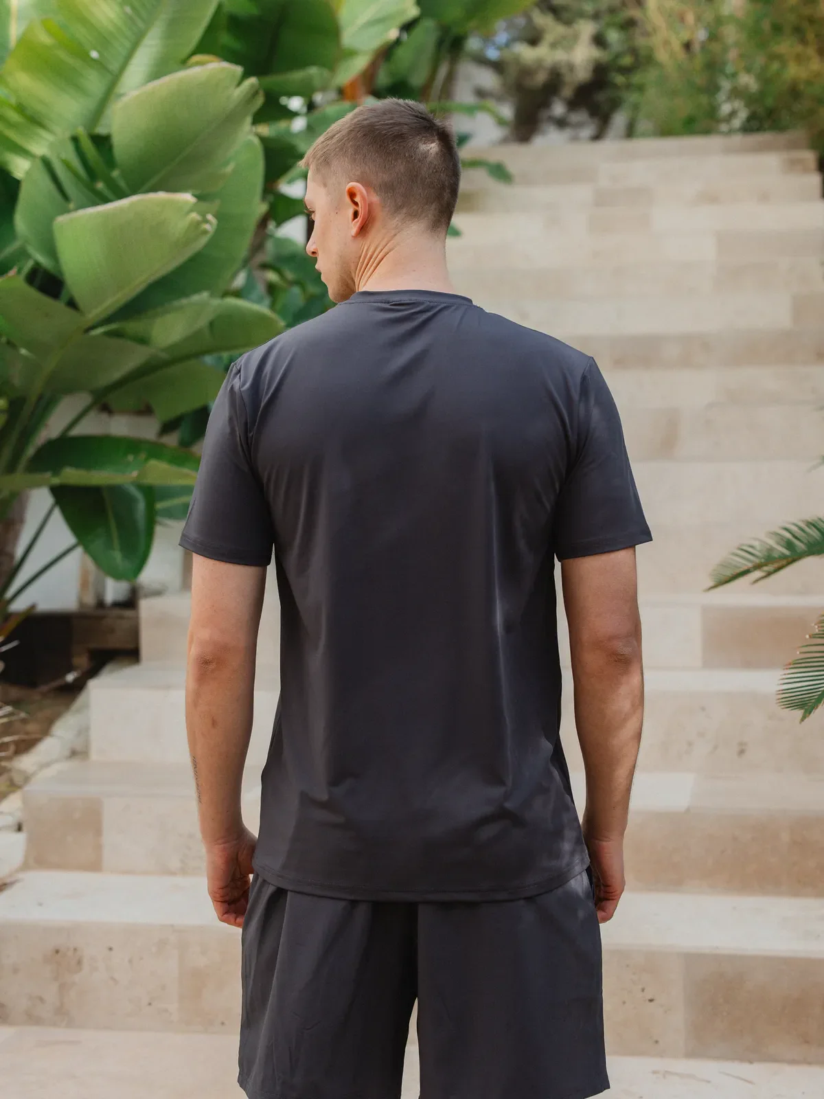 Dark Grey Basic Sport T-shirt - Image 4
