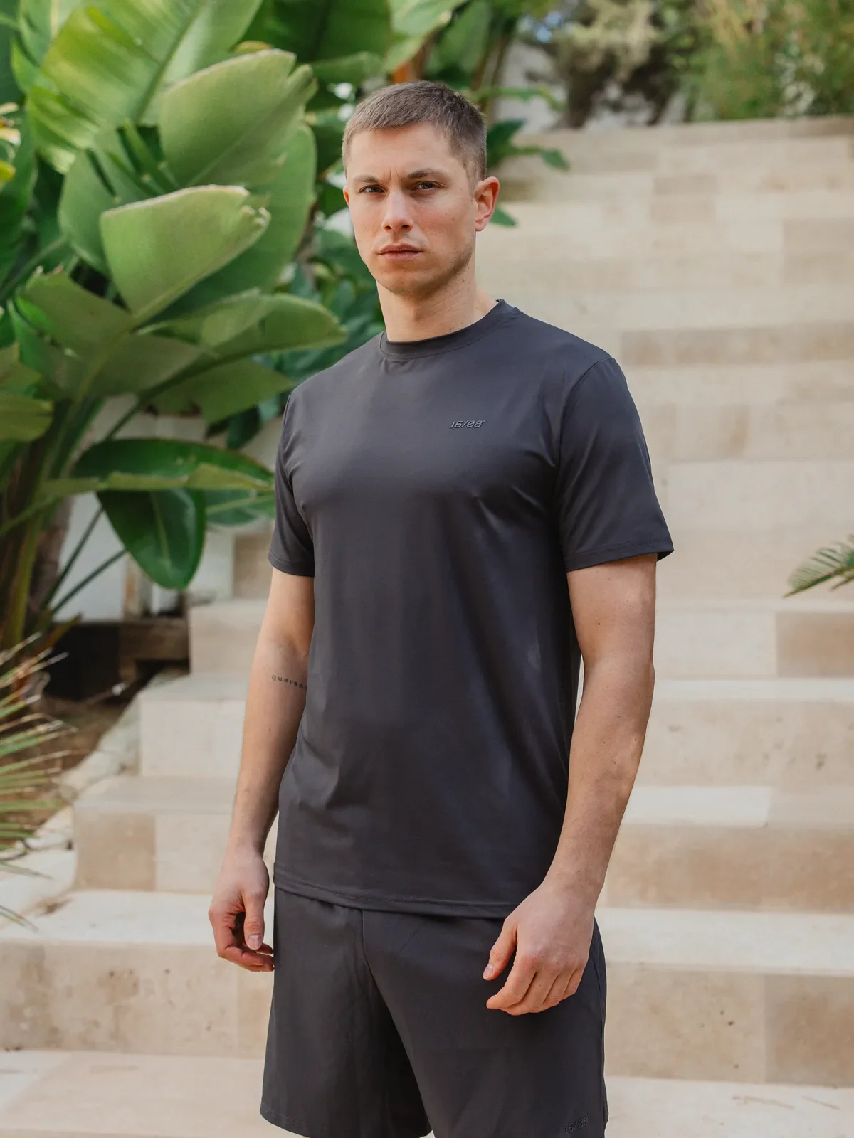 Dark Grey Basic Sport T-shirt - Image 6