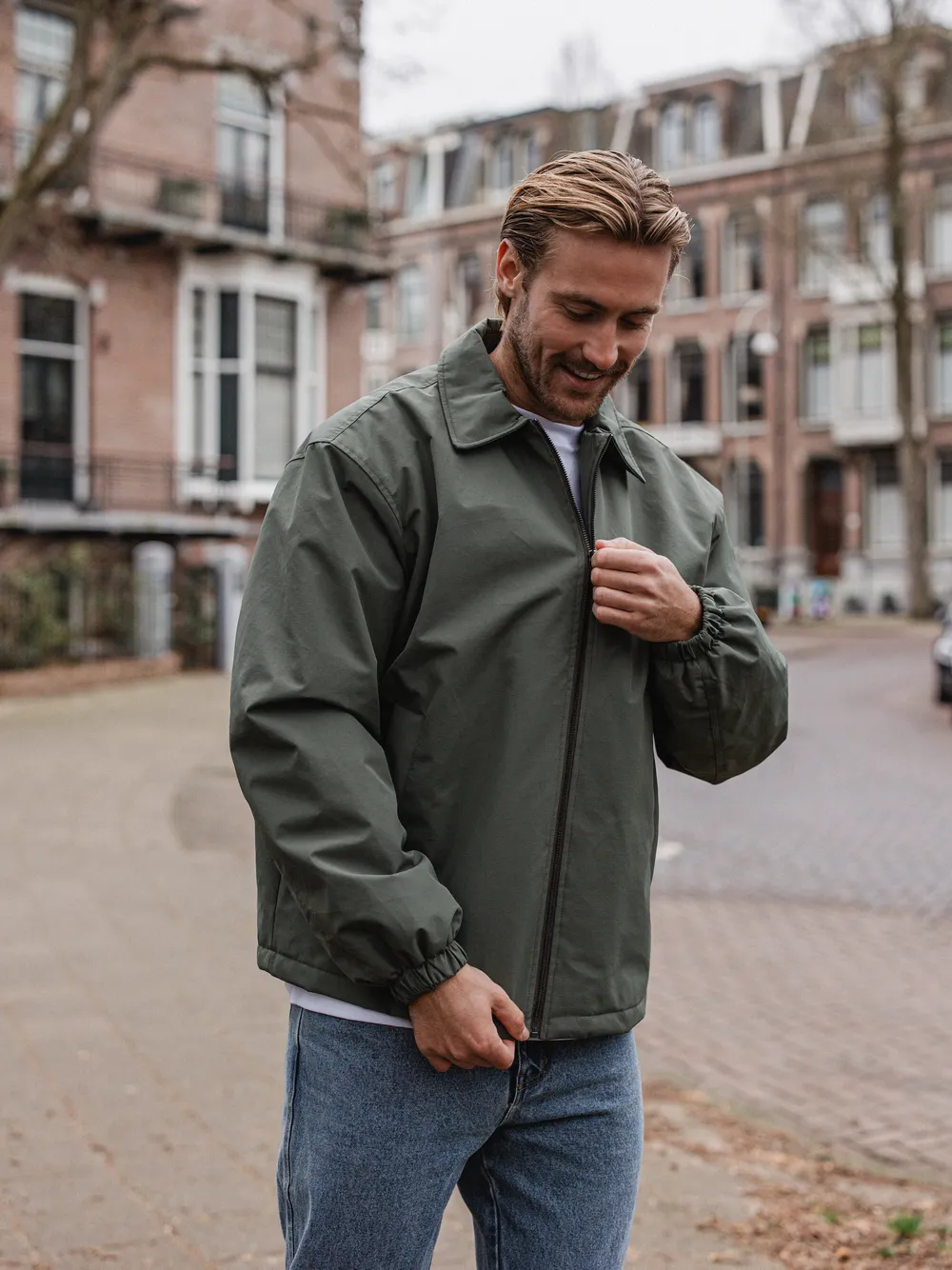 Green Padded Coach Zip Jacket - Image 4