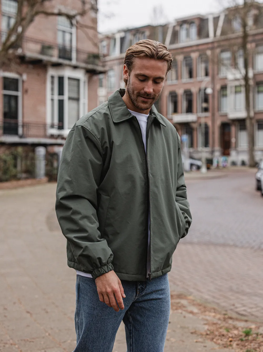 Green Padded Coach Zip Jacket - Image 7