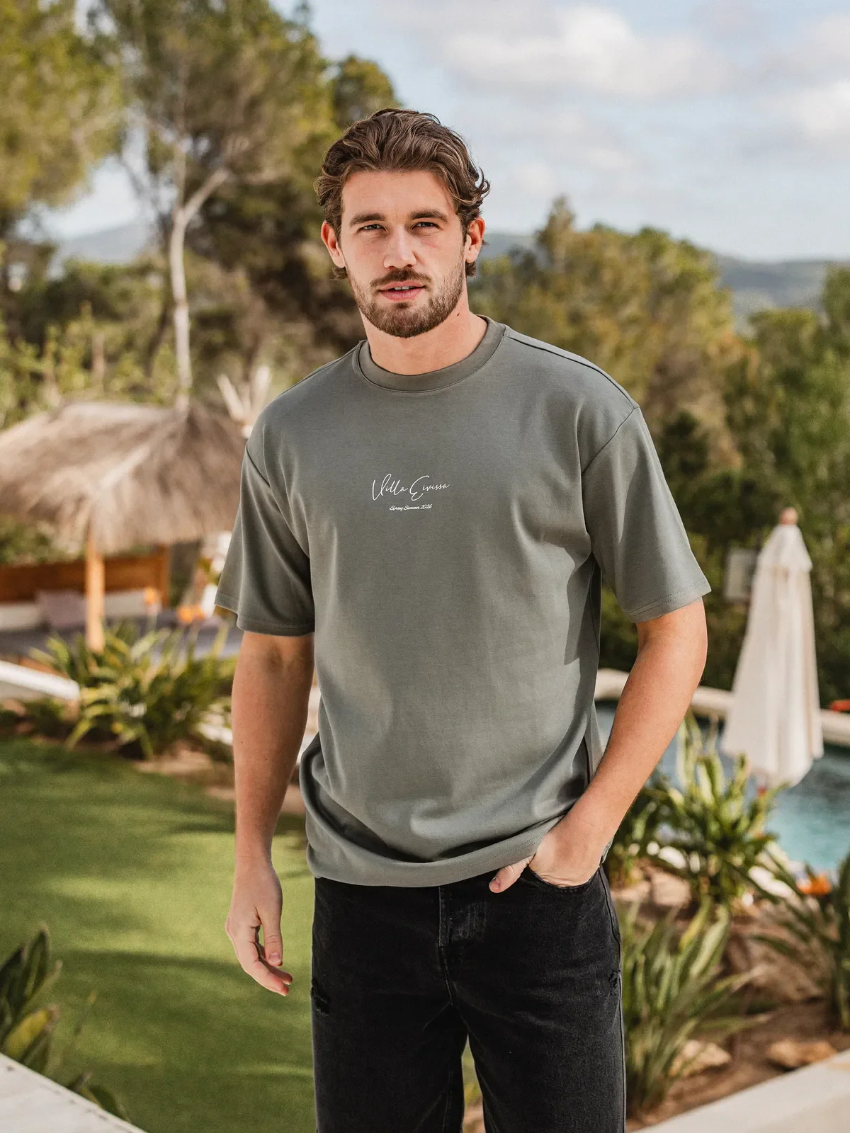 Olive Eivissa Oversized T-Shirt - Image 5